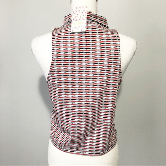 Free People baby turtle tank top striped cropped size large NWT - Picture 4 of 6